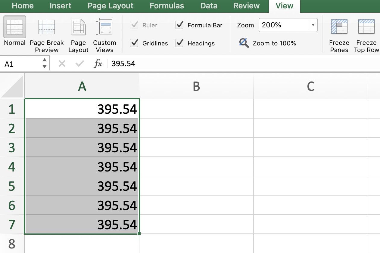 excel for mac shortcu to see cell contents